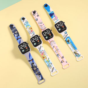 New Cartoon Children Watch Tide Brand Pikachu Printed LED Childrens Watch Fashion Square Student Electronic Watch