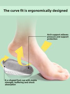 FASHEHAN | Womens Shoe Insoles Elevating Silicone Pads Half Inch One Two Centimeters Heel Insert For Flat Shoes Leather Heightening