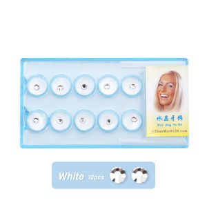 10pcs/box Dental Diamond Crystal Ornaments Jewelry Gem Tooth Material Teeth Whitening Beautiful Shining Oral Teeth Decoration
