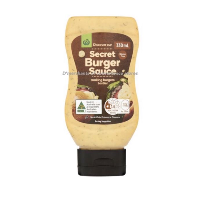 Woolworths AustraliaSecret Burger Sauce 330ml Lazada