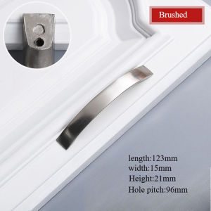 1/5pcs Aluminum Alloy Furniture Handle Brushed Silver Kitchen Door Handles Cabinet Handles Drawer Knobs Wardrobe Drawer Pulls