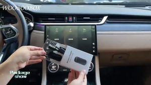 USB Wireless Carplay Không dây Android  ô tô CarPlay & Android Auto tự động 2 trong 1 Đèn khí quyển đầy màu sắc