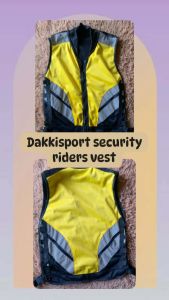 Dakkisport security riders vest yellow reflective safety gear
