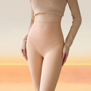 Womens Fleece Lined Thickened High Waist Leggings Anti Snagging Shaping Butt Enhancing Long Pants Casual Polyester Spandex Nylon