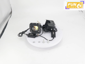 Mini Driving Light LED Light Motorcycle Headlight Hi/Lo Beam White+Yellow Spotlights With Ballast