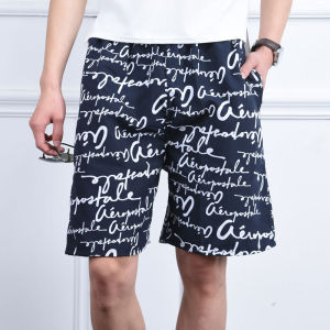 กางเกงขาสั้นชายทรงหลวมสไตล์สตรีทสำหรับฤดูร้อน กางเกงขาสั้นชายห้าส่วน กางเกงขายาวทรงตรงสำหรับเล่นกีฬาและชายหาด