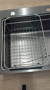 Khay để chén đĩa trái cây gác trên bồn rửa chén - Rổ inox 304 treo bồn rửa chén rửa rau củ co kéo theo nhu cầu sử dụng