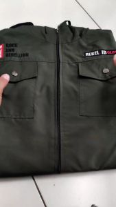 Pakaian Pria Jaket Parka  Taslan  Premium    REBEL ID HITAM