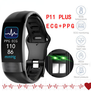 eng health fitness trackers p11 plus smart bracelet body temperature smart wristband ekg ppg smart watch hr blood smartwatches