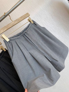 Design Sensation Niche Womens Short Pants Summer Thin A-Line Wide Leg Pants Loose Casual Suit Pants High Waist Straight Tube