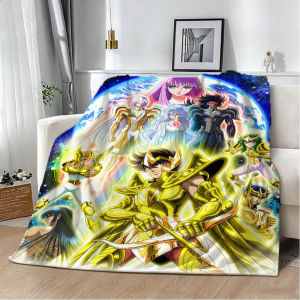 Bandai | 3D S-Saint S-Seiya Japan Anime Cartoon Flannel Blanket Soft Throw Blanket Art For Home Decor Bedroom Bed Sofa Picnic Fans Gifts
