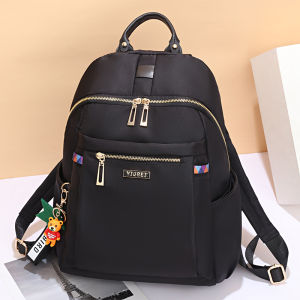 Womens Large Capacity Oxford Cloth Backpack 2025 New Style Double Shoulder Travel Bag Casual Pure Color Vertical Square Shape