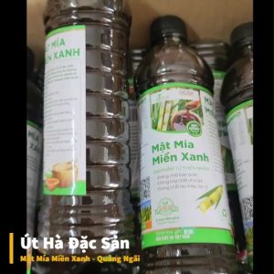 Mật Mía Nguyên Chất Tự Nhiên Quảng Ngãi 1 Chai 600Gr Sản Xuất Thủ Công Từ Cây Mía Đường - Út Hà Đặc Sản