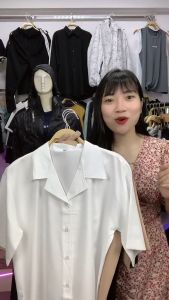 Áo sơ mi nam cổ vest GENALPHA áo sơ mi tay ngắn Cổ Vest Chéo Thái 6 Màu dày dặn co giãn thoáng khí