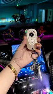 Móc Khóa Xe Hơi Hai Mặt Đính Đá Kim Cương Tinh Tế-Móc Khóa Logo Hãng Xe ô Tô