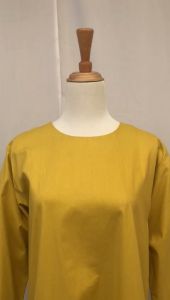 Minea gamis tenun kombinasi katun linen Anati