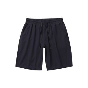 Quick Dry Drawstring Casual Shorts Mens Summer New Fitness Sports Elastic Waist Pants Straight Beach Pants Youth Daily Wear