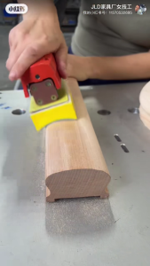 Zenarmor Woodworking staircase handrail column curved concave convex irregular Pneumatic Line Sander Gap Corner polishing machine 异形弧形曲面打磨机