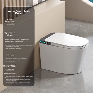 Tech-Inspired Fully Automatic Water Pressure Free Voice-Controlled Foam Shield Toilet
