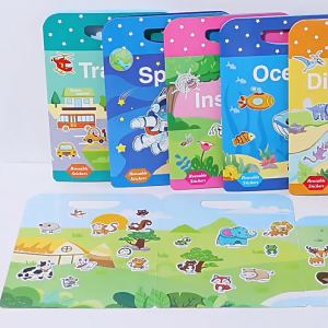 SG EmmAmy® Reusable Sticker Book Jelly Sticker Books for Toddlers Educational Sticker Book
