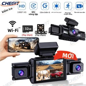 360 °   Camera Hành Trình WiFi 1080P DVR Với 3/4 Ống Kính Quay Trước Trái Phải Sau Tự Động Ghi Hình Phụ Kiện Ô Tô
