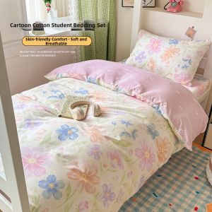 NAIYOUCHENG | Fresh Cotton Bed Sheet Set