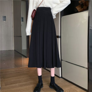 A-line Pleated Skirt Mid-Length