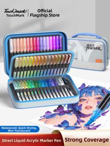 Touch mark | Non-see-through Layerable Direct Liquid Soft Tip Marking Pen for Art
