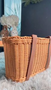 DR Picnic Rattan Basket Handmade Crafts Gift Mothers Day Fruit Vegetables Cloth Bakul Rotan Plastik Coklat Fesyen Kasual Bergaya