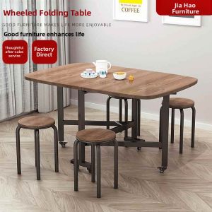 TENGYAGAO | Folding Portable Table and Chair Set with Wheels