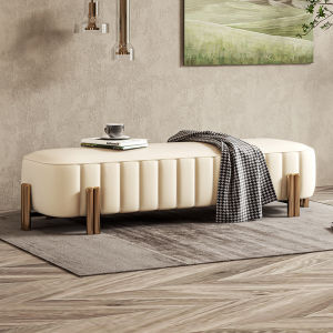 Italian Accessible Luxury Bed Stool Bedroom Bench Bedside Internet Celebrity Main Tailstock Small Sofa Classy Designer Fancy