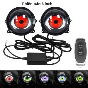 1 Cặp Đèn Sương Mù Mắt Quỷ Động Cơ Điều Khiển Từ Xa 2.5/3 Inch Có Thể Điều Chỉnh Trang Trí Đèn Pha Phụ Kiện Tạo Kiểu