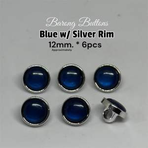 [6pcs] Barong Buttons with Silver / Gold Rim 12mm approximately