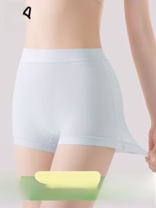 MiiOW | Quần an toàn Ice Silk không đường may cho nữ mùa hè 2025 Quần lót lưng cao kháng khuẩn kháng khuẩn Quần lót hai trong một