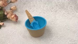 SET MANGKOK MASKER BENTUK ES KRIM / ICE CREAM BOWL WITH SPOON