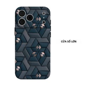 Ốp Điện Thoại Hình Lục Giác Tối Màu Hai Lớp Cho iPhone Chống Sốc Chống Xước Chất Liệu PC Mềm + TPU Tương Thích Với Nhiều Mẫu Máy