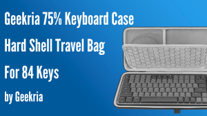 Geekria 75% Keyboard Case Hard Shell Travel Carrying Bag for 84 Keys Computer Keyboard Compatible with Logitech MX Mechanical Mini Wireless Illuminated Keyboard
