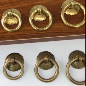 01 Núm tay nắm ngăn kéo bàn tủ cửa đa năng bằng hợp kim đồng phong cách cổ điển mẫu S3