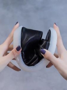 Special Offer Cool Shoes Soft Bottom Womens Summer New Comfortable Anti-slip Pregnant Womens Genuine Leather Two-Way Casual Flat Bottom Sandals