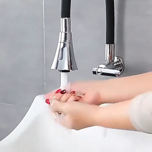Kitchen Sink Faucet 720°Rotation Flexible Wall Mounted Faucet 2 Mode Spout Faucet For Bathroom/Basin/Laundry/Toilet Faucet Stainless Steel Flexible Neck Hot and Cold Water Mixer Kitchen /Bathroom Sink Faucet Sink Faucet Rotatable Kitchen Faucet Bathroom