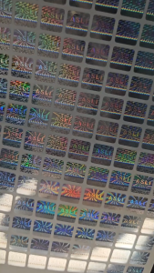 Stiker Hologram Asli silver - segel rusak sarang tawon