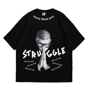 Kaos Distro Pria EDDOSTYN Oversized T-Shirt Black 100% Cotton