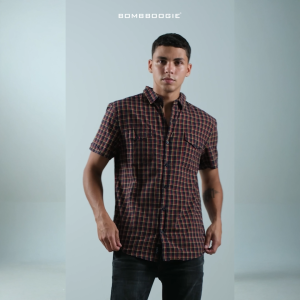 Bombboogie Kemeja Pria Mendez Black Yellow 22499B5BY