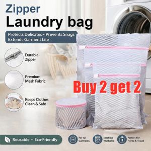 【Buy 2 get 2】4 in 1 Washing Machine Closure Laundry Coarse Mesh Net Bag  Mesh Laundry Bag Storage Bag Washing Machine Net Mesh Laundry Washing Bag Clothes Storage Travel CLeaning Net Organizer Pouch Mesh Laundry Washing Bags