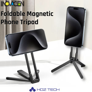 INOVAGEN Magnetic Phone Tripod StandFoldable Alloy Mini Tripod Pocket Cell Phone StandDesk Holder