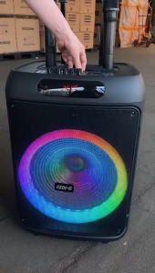 ลำโพงบลูทูธ รุ่น GD-1507 ฟรีไมค์ลอย2ตัว/รีโมท1ตัว ดอก15นิ้ว ตัวใหญ่สะใจ!! เสียงเบสแน่น รองรับAUX TF USB ECHO TREBLE VOLUME BASS เสียบไมค์สายได้ มีคันชักและล้อลาก ลำโพงร้องเพลง