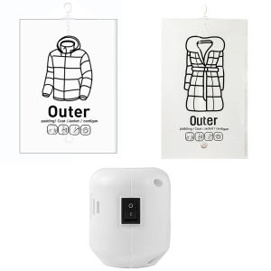 Hanging Squeezable Storage Bag Dustproof Hang Transparent Vacuum Bag Space Saving for Clothes Down Overcoat