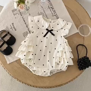 Jumpsuit 3-11kg Hi.Bé body tùng xếp tầng cho bé gái chất đũi mát LT110
