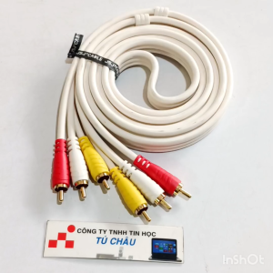 Cáp AV 6 đầu dài 1.8m / 3m / 5m (Hiệu JSJ cáp dày chất lượng chống nhiễu)