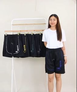 p5962# กางเกงขาสั้น  ดีเทลสกรีนลาย ผ้าเกาหลี เนื้อผ้ามัน  เนื้อผ้านิ่มยืด ใส่ได้ทั้งชายและหญิง